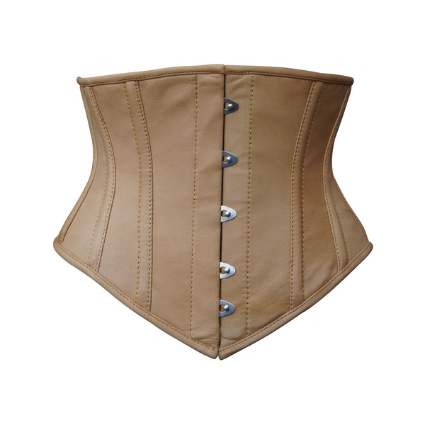 Heavy Duty Steel Boned Underbust Leather Waist Cincher