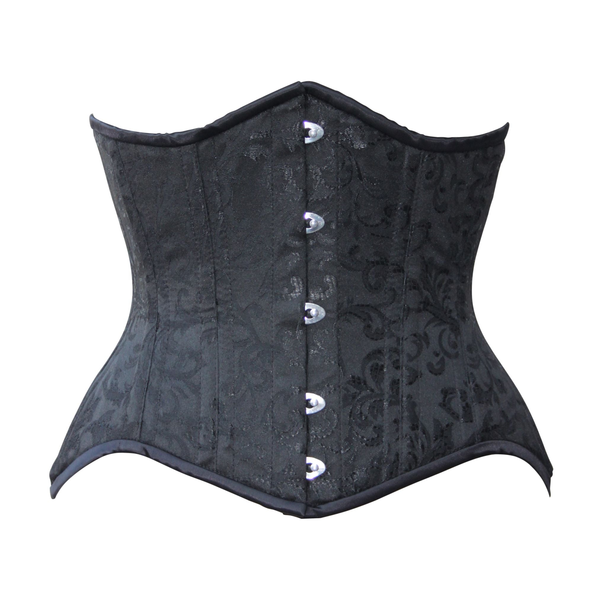 Women Heavy Duty Steel Boned Underbust Brocade Corset