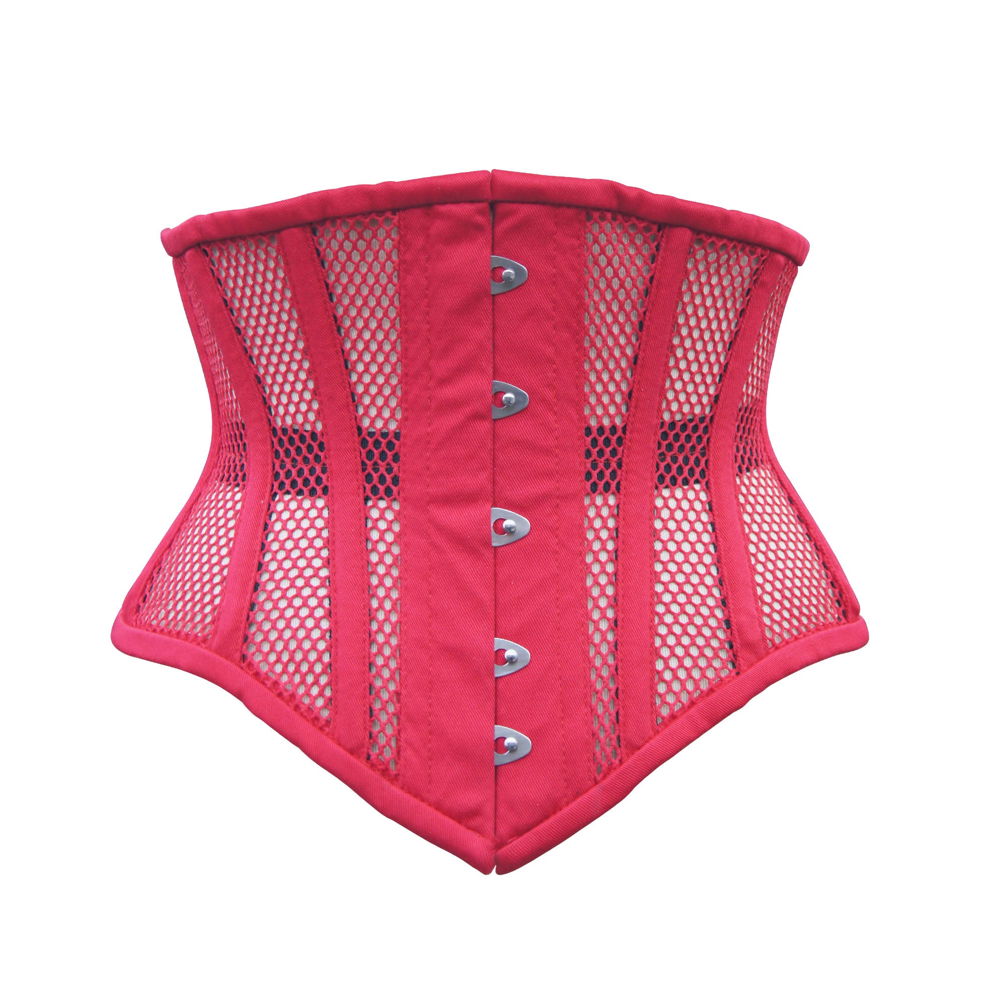 Red Waist Cincher Corset Steel Boned