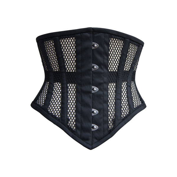 Black Underbust Mesh Corset - Waist Training Clincher