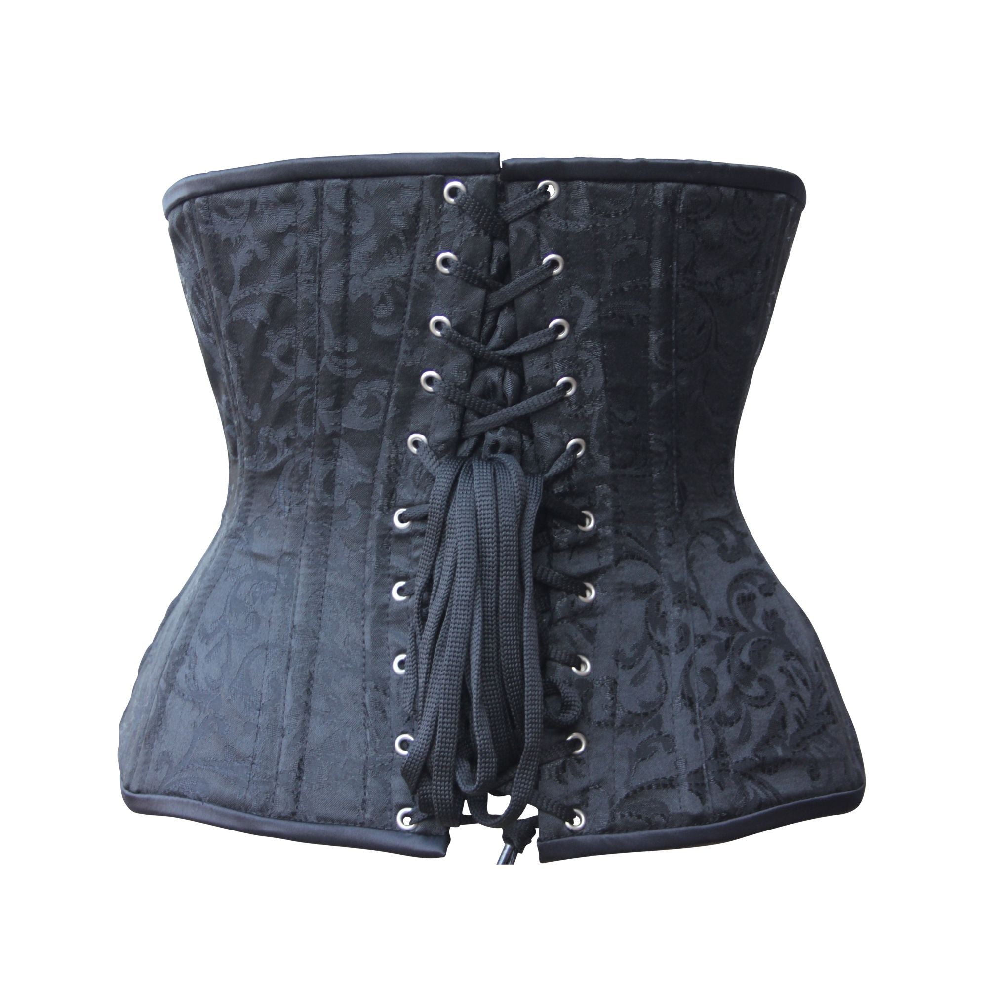 Women Heavy Duty Steel Boned Underbust Brocade Corset