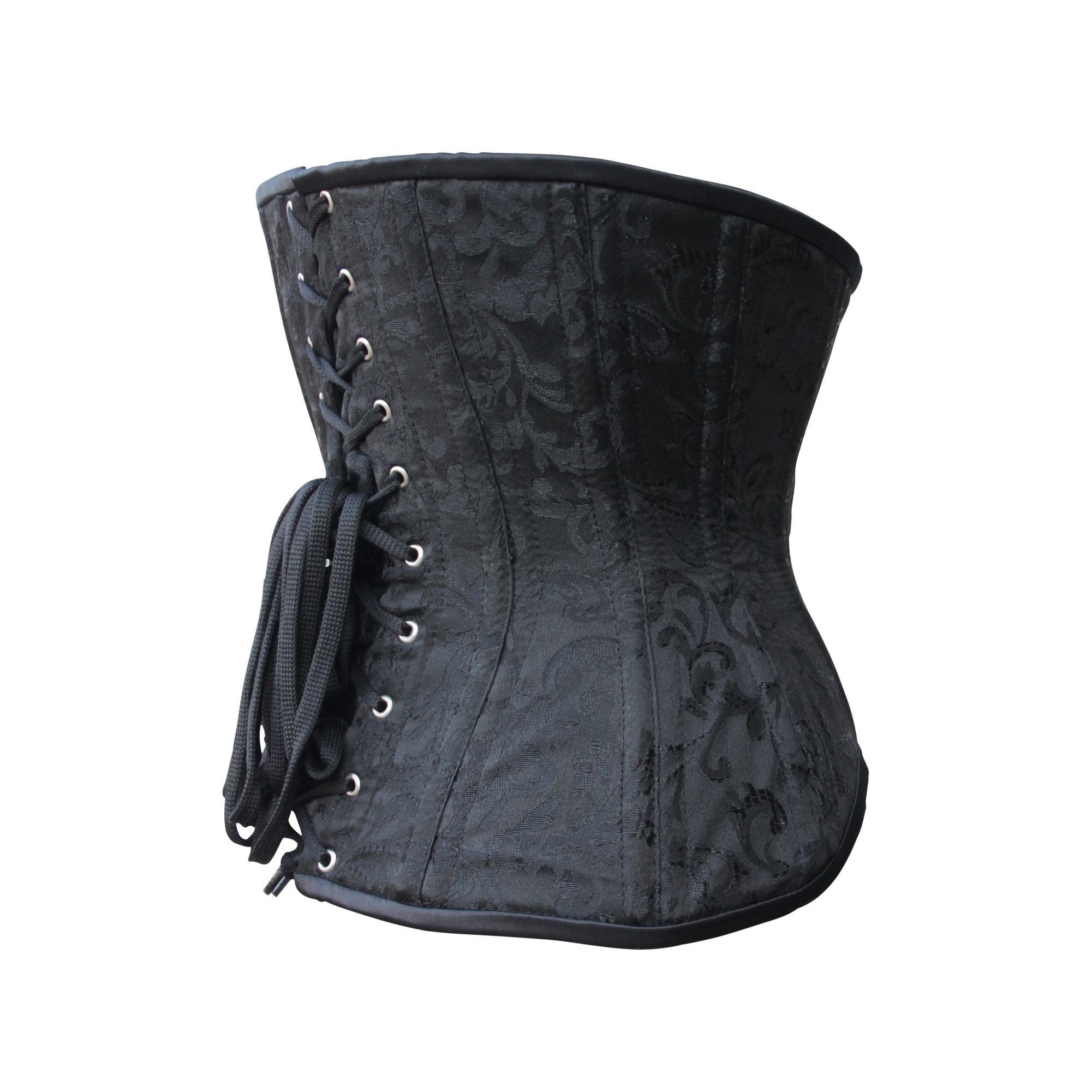 Women Heavy Duty Steel Boned Underbust Brocade Corset