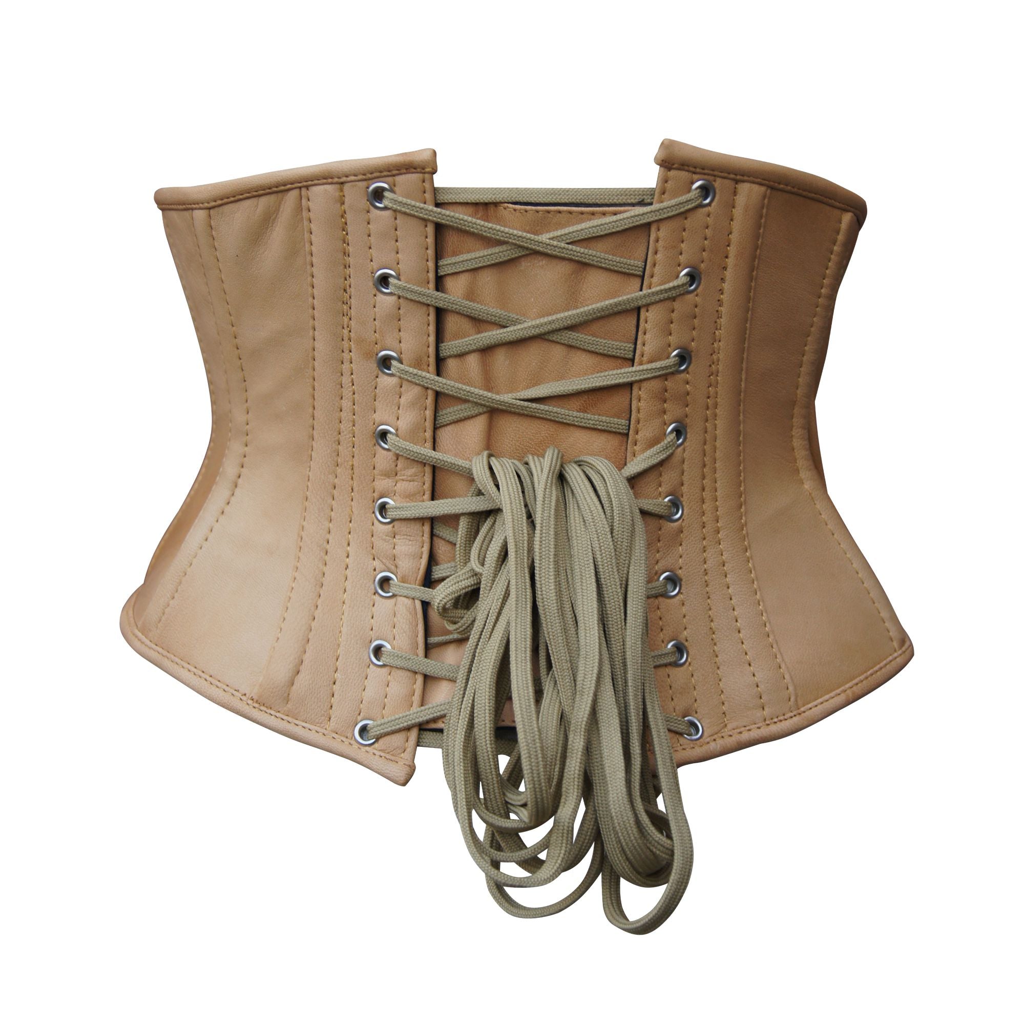 Heavy Duty Steel Boned Underbust Leather Waist Cincher