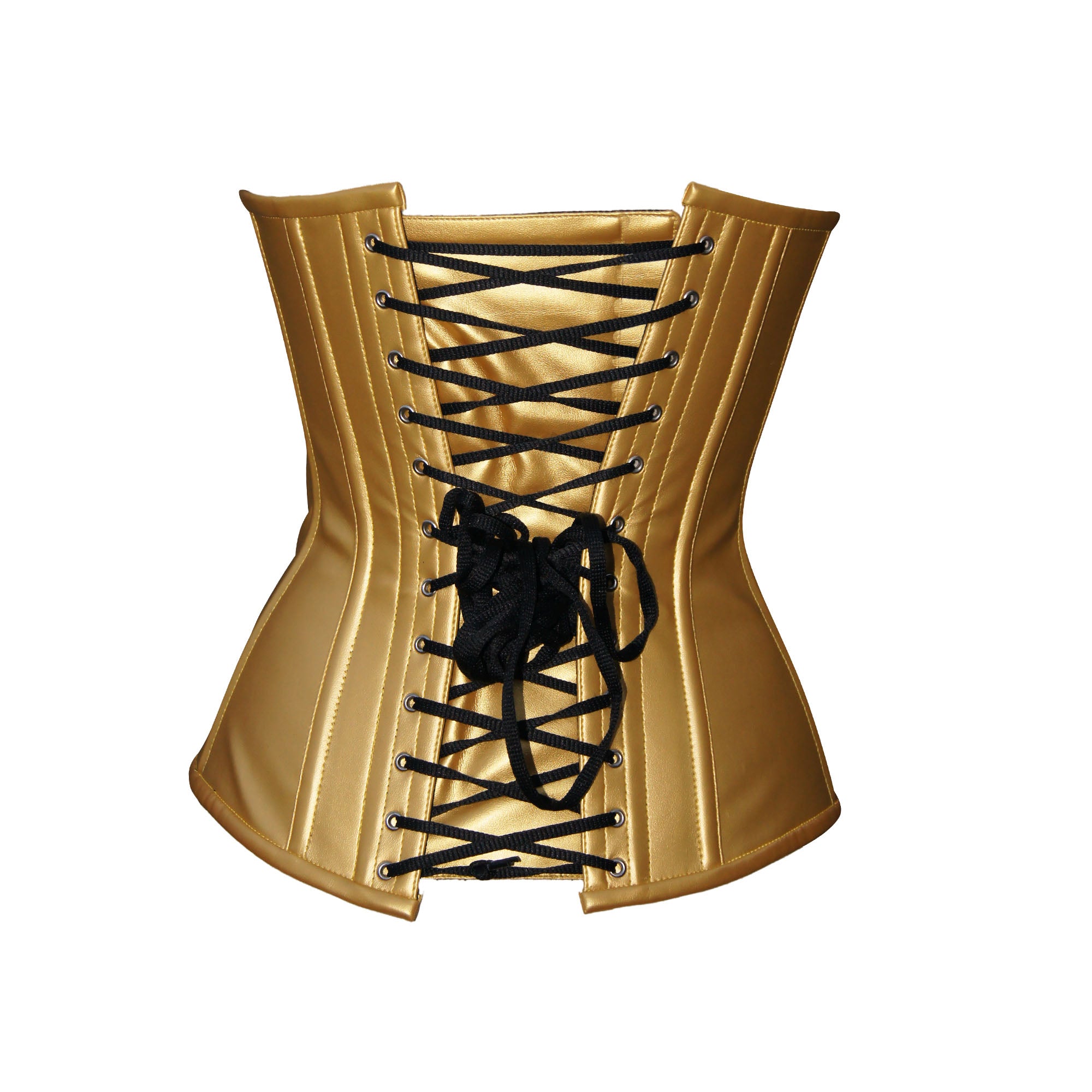 Gold PVC Vinyl Corset – Over Bust Corset