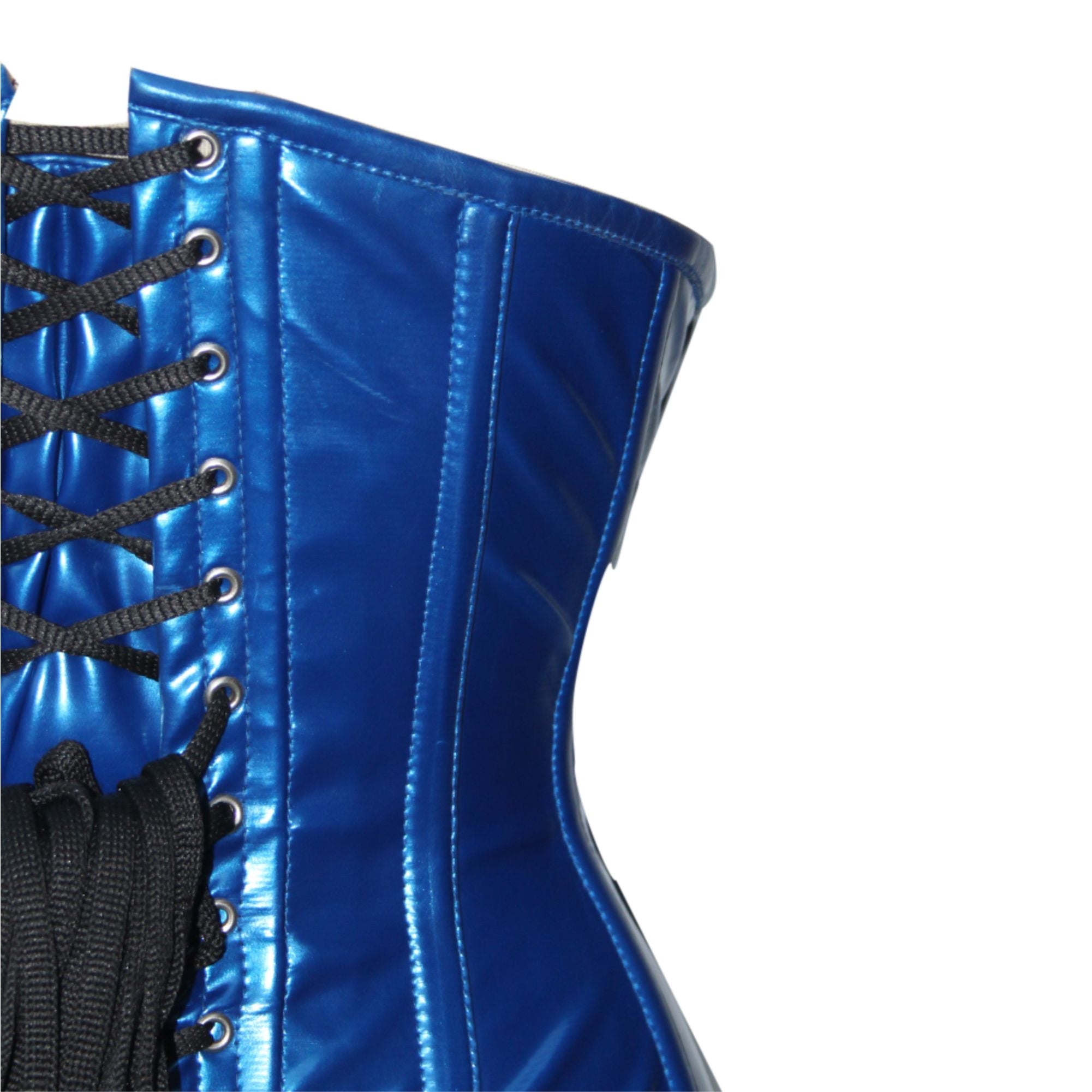Blue PVC Corset Top – Underbust Corset