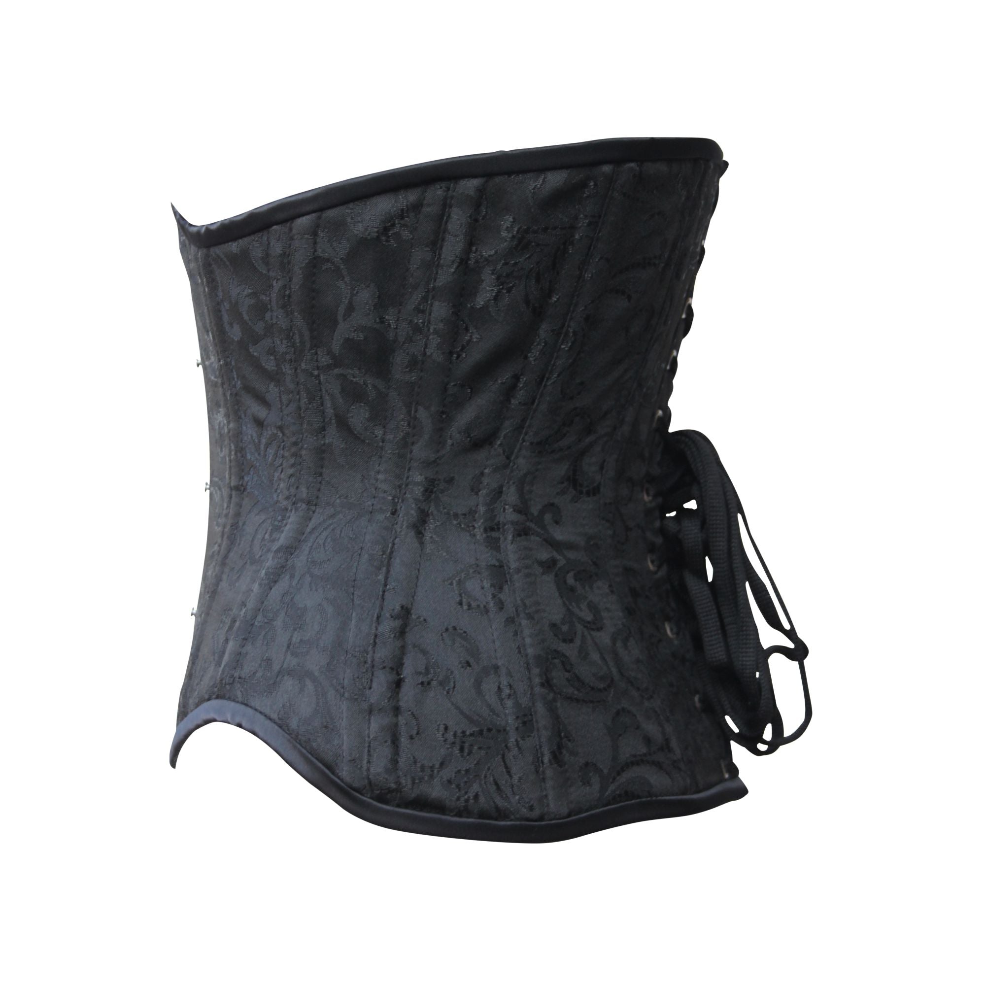 Women Heavy Duty Steel Boned Underbust Brocade Corset