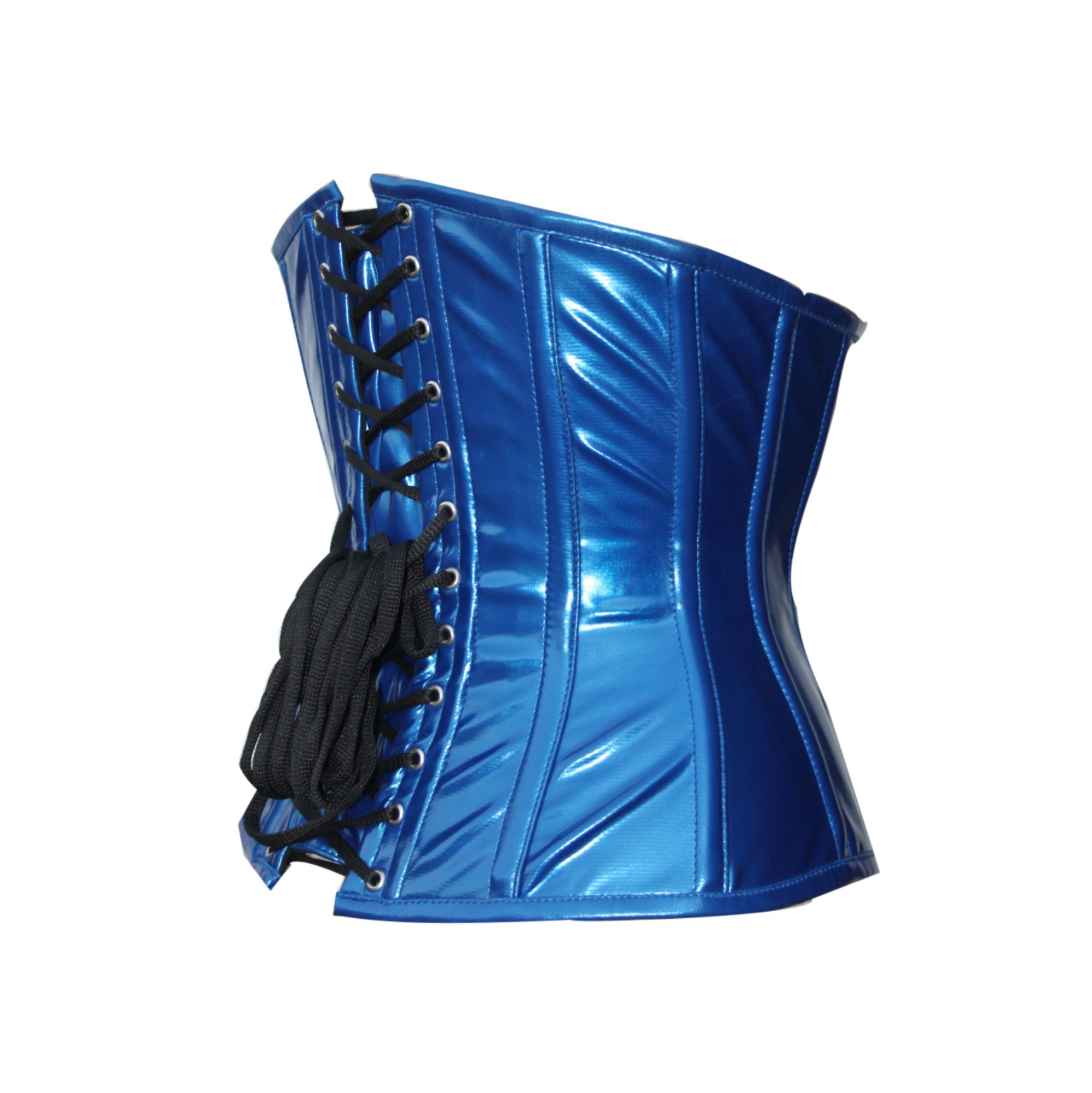 Blue PVC Corset Top – Underbust Corset