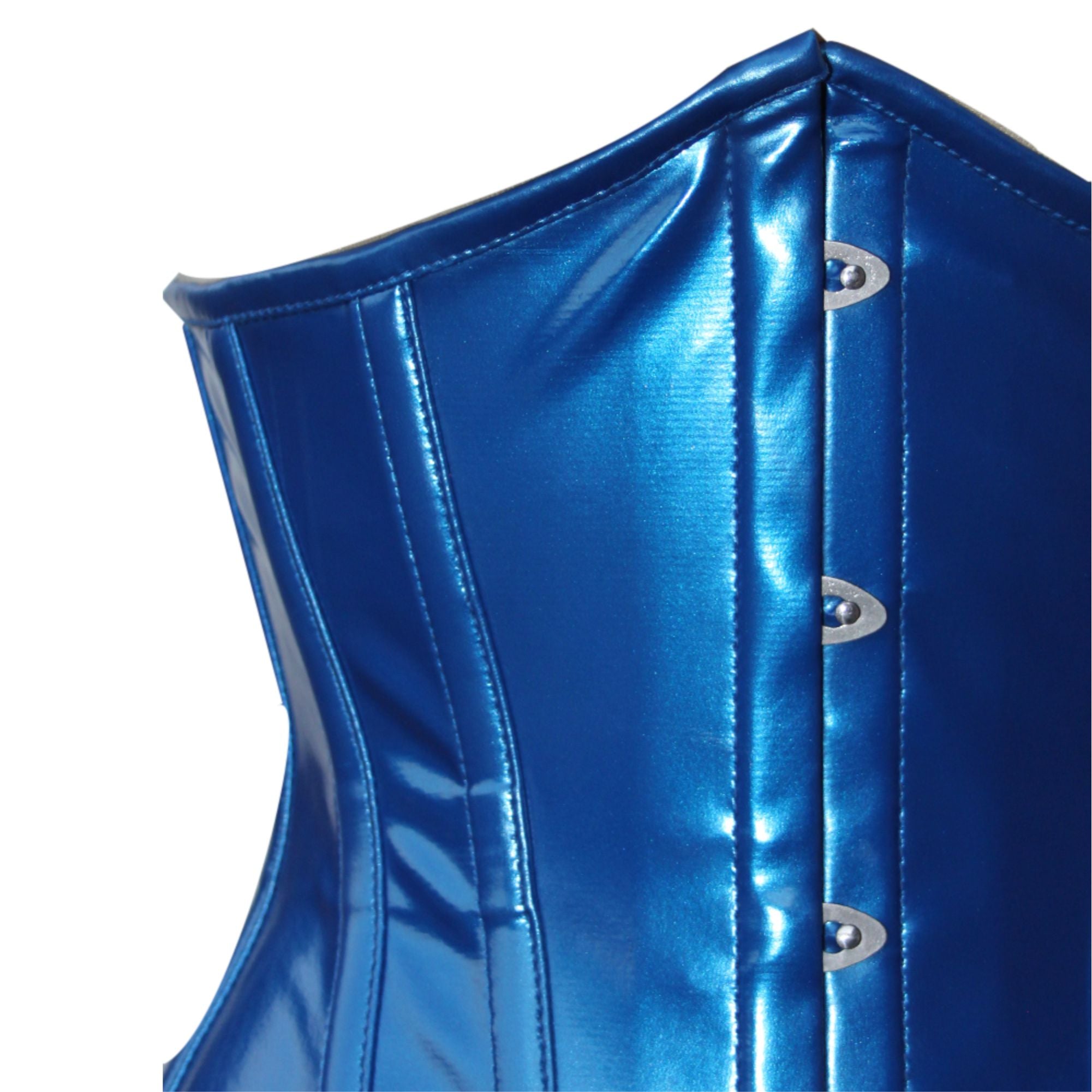 Blue PVC Corset Top – Underbust Corset