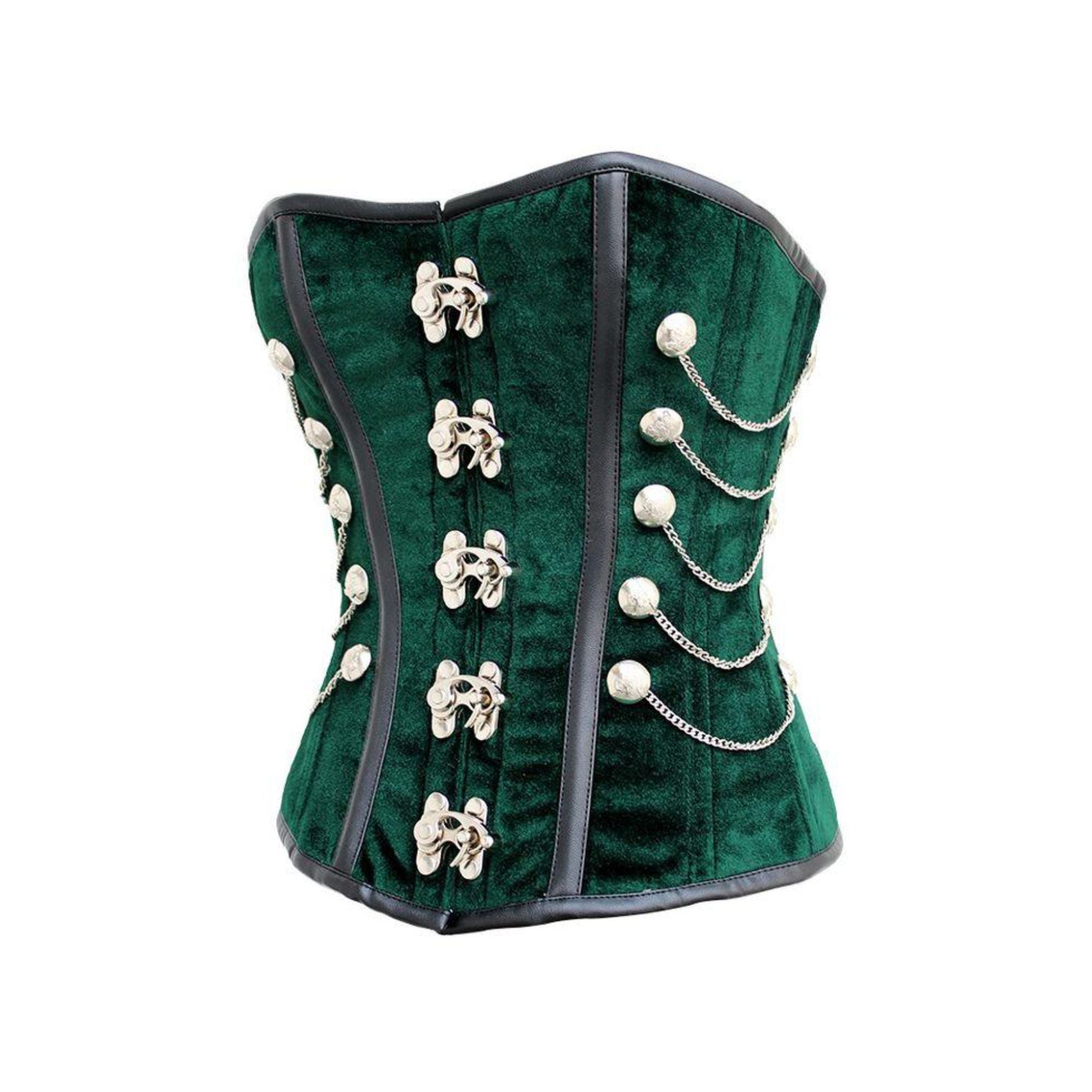 Women's Premium PVC Vinyl Overbust Silhouette Corset