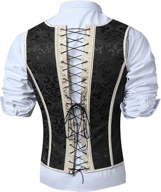 Mens Corset Vests - Boned Waistcoat