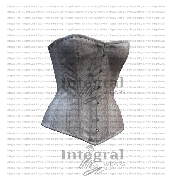 Women's Overbust corset - Faux Leather Snake corset - Overbust corset women - Waist shaper - Wedding corset women - Faux Leather corset