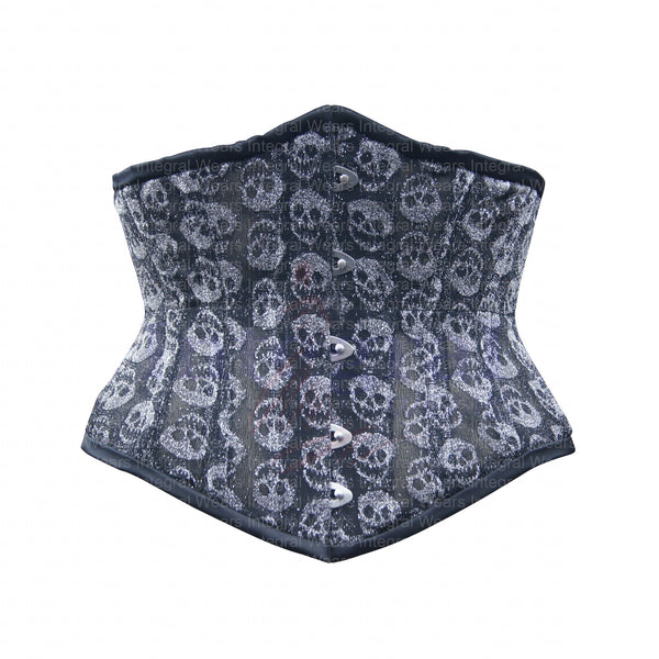 Sexy Black Skull Mesh Corset | Women Heavy Duty Corset Steel Boned  Underbust Corset Clincher Corset Hourglass Corset Waist Training Corset