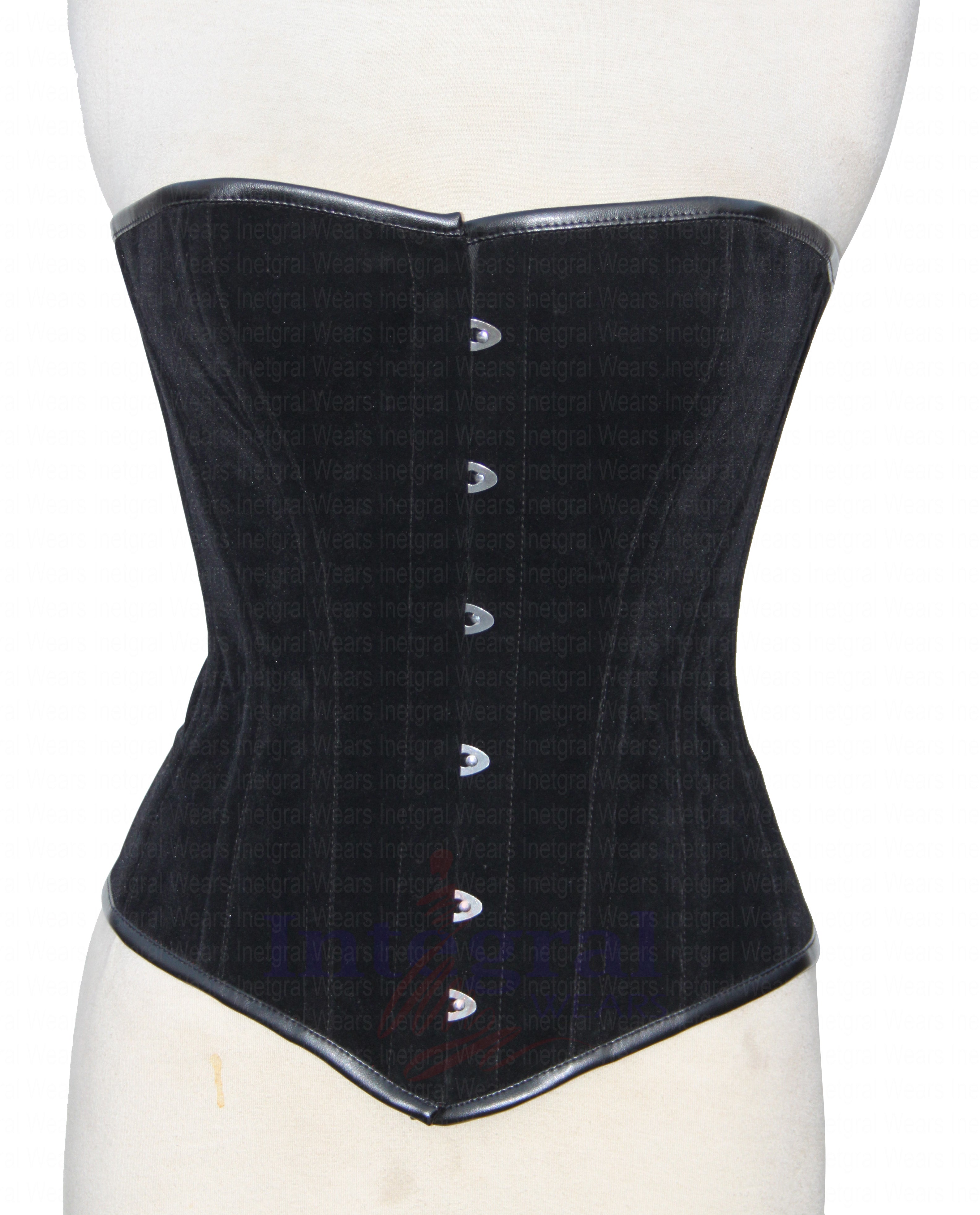 Women Heavy Duty Velvet Corset Steel Boned OverBust Fetish Corset Steampunk Corset Waist Training Hourglass Body Shaper Corset