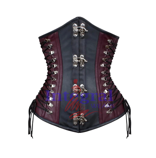 Women Corset Steampunk Corset Steel Boned Corset UnderBust Gothic Corset Clincher Hourglass Corset Waist Training Corset Faux Leather Corset