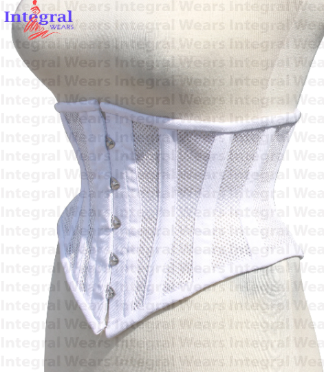 Women Corset Heavy Duty Corset Steel Boned Corset UnderBustCorset Clincher HourglassCorset  Waist Training Corset White Mesh Corset