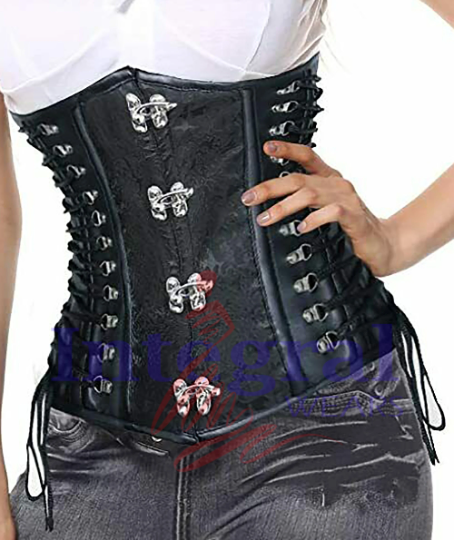 Women Corset Steampunk Corset Steel Boned Corset UnderBust Gothic Corset Clincher HourglassCorset  Waist Training Corset Faux Leather Corset