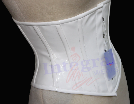 Sexy Women Corset PVC Underbust Corset Heavy Duty Corset Cincher Corset Steel Boned Corset Waist Training Hourglass White Corset  PVC Corset