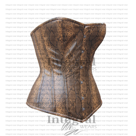 Women Overbust corset - Faux Leather Snake corset - Overbust corset women - Waist shaper - Wedding corset - Faux Leather Steel Boned corset
