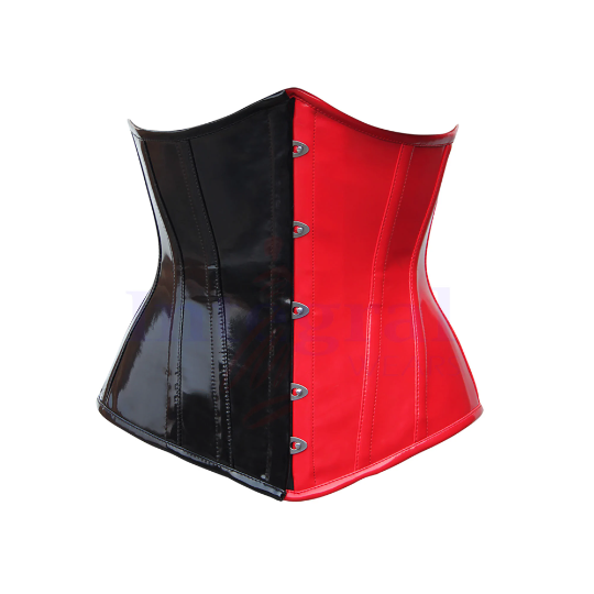 Harley Quinn Heavy Duty Steel Boned Corset Underbust Corset Waist Training PVC Hourglass Curve Corset