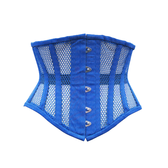 Blue Mesh Corset | Women Corset Heavy Duty Corset Steel Boned  Underbust Corset Clincher Corset Hourglass Corset Waist Training Corset