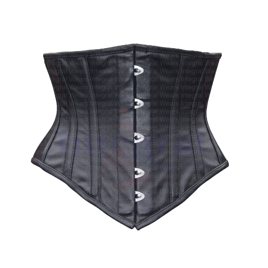 Faux Leather Corset Heavy Duty Steel Boned Underbust