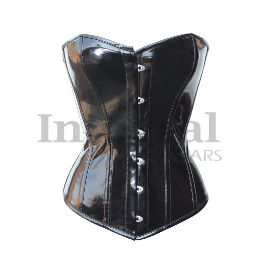 Women Heavy Duty PVC Corset Steel Boned OverBust Fetish Corset Steampunk Corset Waist Training Hourglass Body Shaper Corset