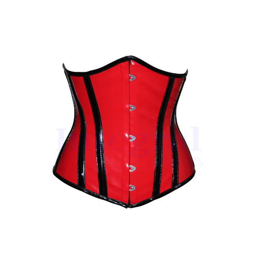 Harley Quinn Heavy Duty Steel Boned 2Color Underbust Corset Waist Training PVC Hourglass Curve Corset / Shapewear Corset / Fetish Outfits