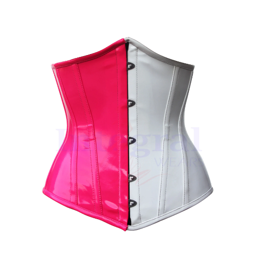 Harley Quinn Heavy Duty Steel Boned 2Color Underbust Corset Waist Training PVC Hourglass Curve Corset / Shapewear Corset / Fetish Outfits