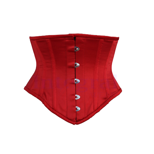 Women's Underbust corset - Red Satin corset - Underbust corset women - Waist shaper - Waist clincher - Wedding corset women - Leather corset